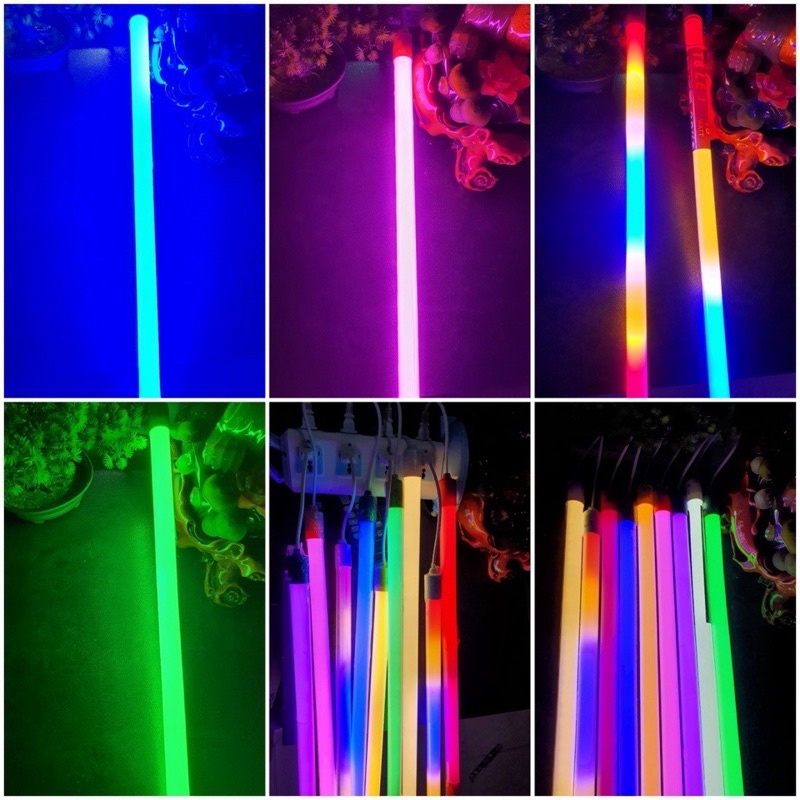 Bóng đèn tuýp led 1m2 nhiều màu trang trí ngoài trời, bóng đèn led t8 trang trí nhiều màu kín nước
