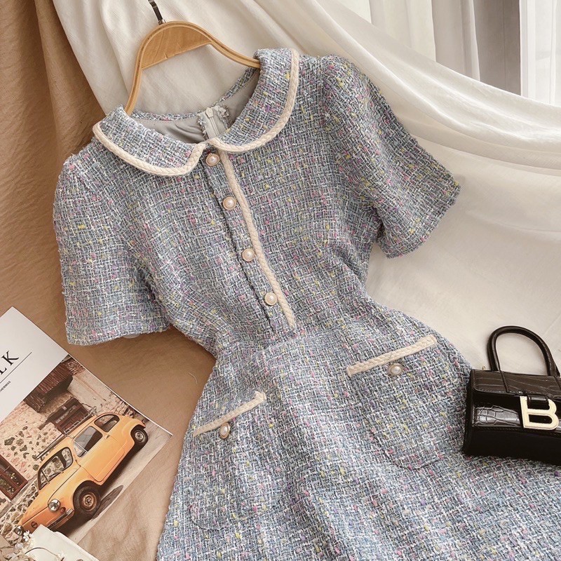 Pas new 100% đầm dạ tweed vải bố/ Thanh lý mơi 100% đầm dạ tweed vải bố