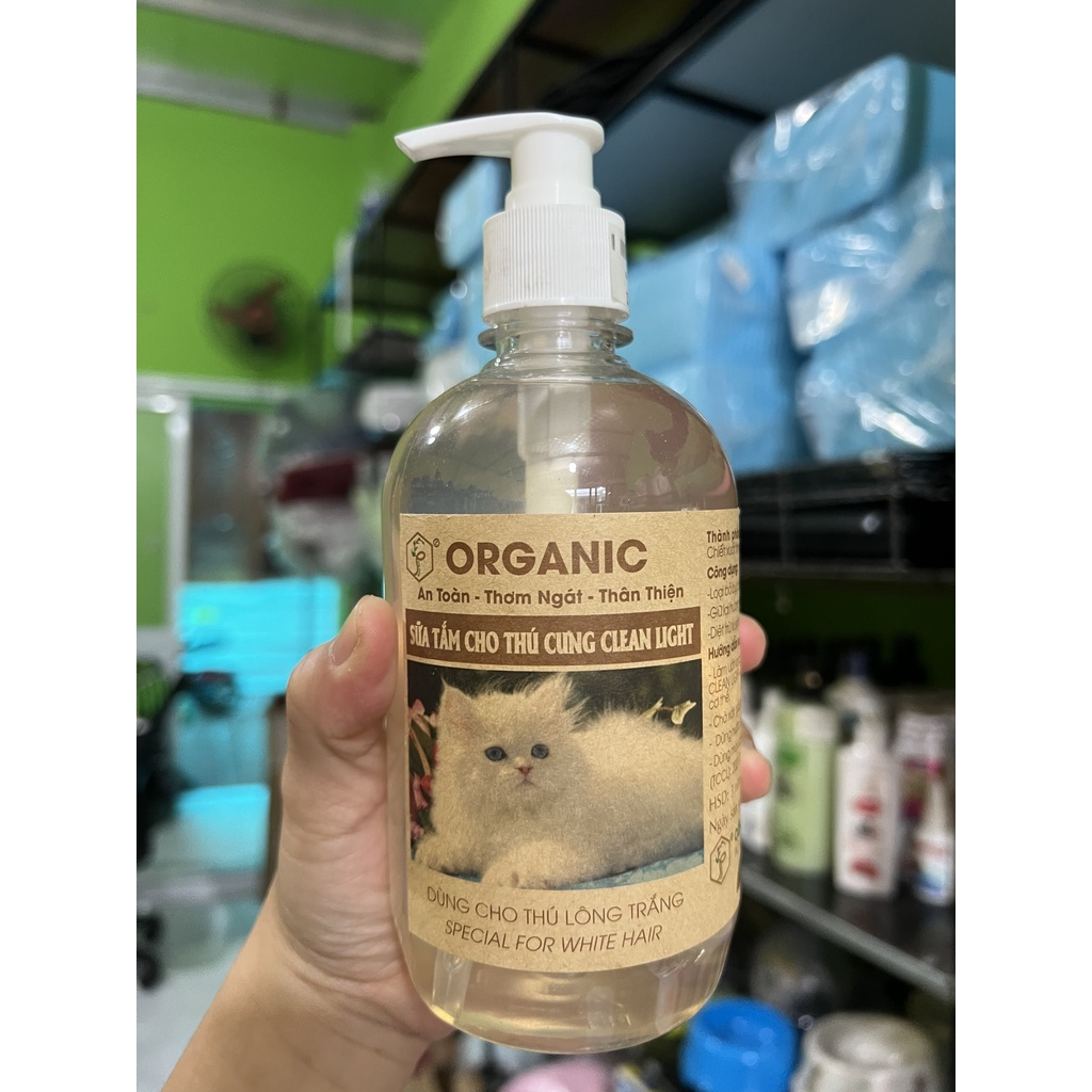 Sữa tắm chó mèo Organic Clean Light thảo dược 500ml - PET &amp; JOI