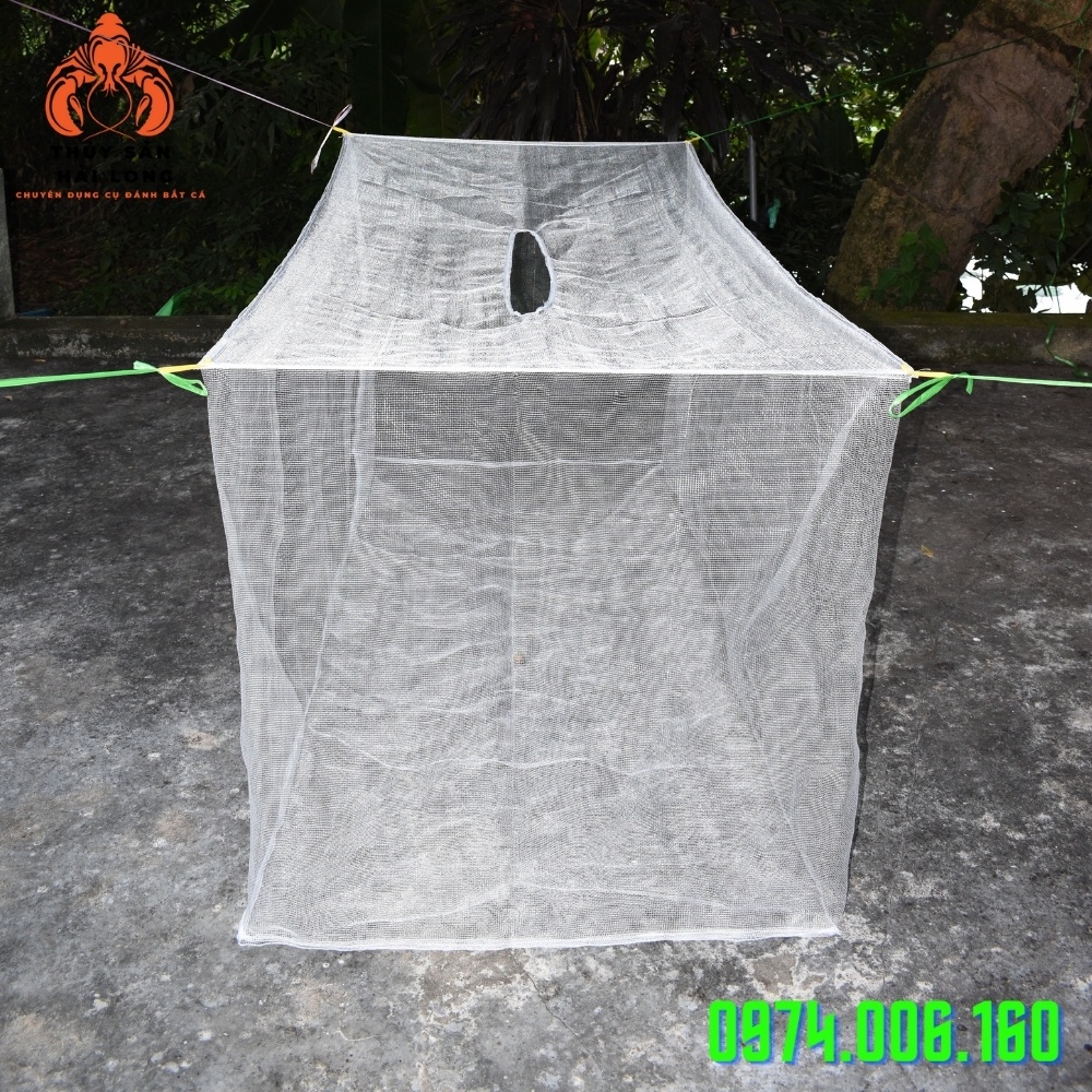 TRÁNG - VÈO  nuôi cá, ếch..CÓ NẮP ĐẬY ô mắt lưới 2.5mm siêu bền