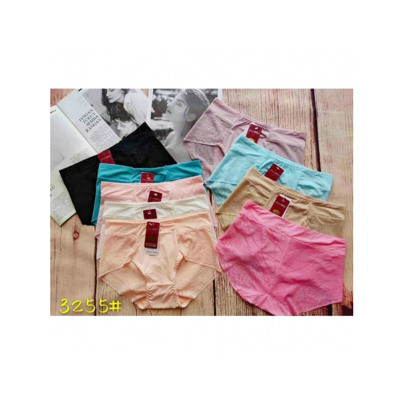 Quần lót nữ Freesize cỡ XXL 50-60kg thun lạnh phối ren - LƯNG CAO - QL3255