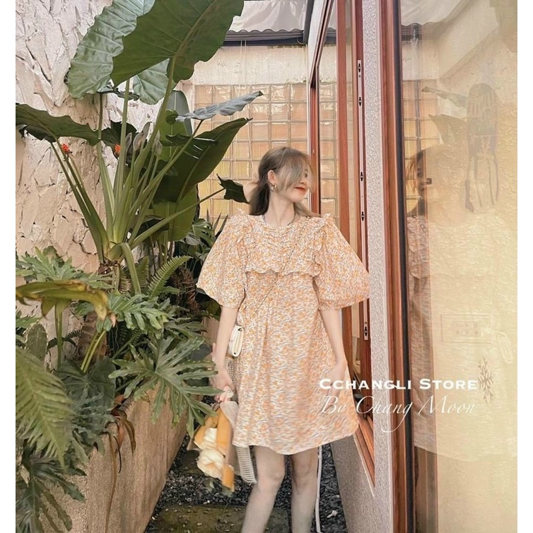 ẢNH THẬT Đầm babydoll Xanh Vàng bigsize (có size 70kg) mẫu babydoll siêu cưng che khuyết điểm