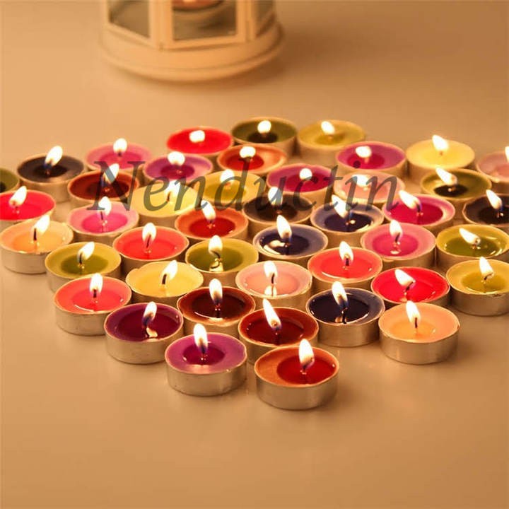 100 viên nến tealight hoa trắng đức tín không mùi không khói đốt tinh dấu