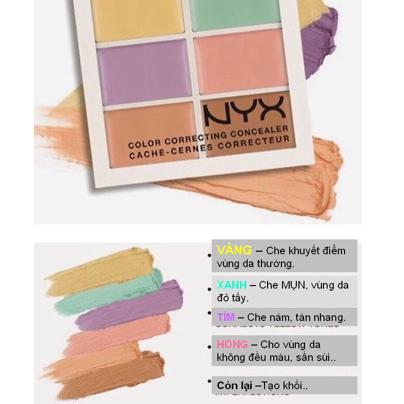 BẢNG CHE KHUYẾT ĐIỂM NYX COLOR CORRECTING CONCEALER