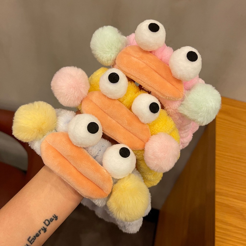 Băng Đô Cài Tóc Rửa Mặt / Trang Điểm Xúc Xích Kiểu Hoạt Hình Hàn Quốc Dễ Thương Vui Nhộn