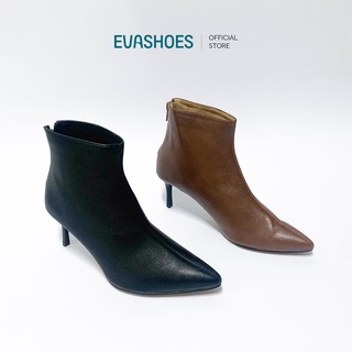 Boot Cổ Cao EVASHOES Gót Nhọn Da PU 7cm BOOT108