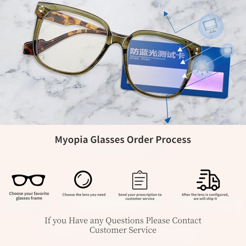 (KIQI-FASHION) COD Kính Gọng Vuông Chống Tia Bức Xạ Thời Trang Cho Nam Nữ