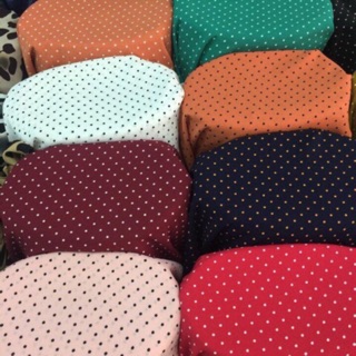 Vải áo dài chấm bi xốp