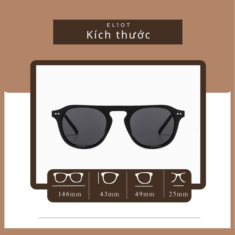 Kính mát nam nữ ELIOT kiểu dáng thời trang tròng kính chống tia UV400