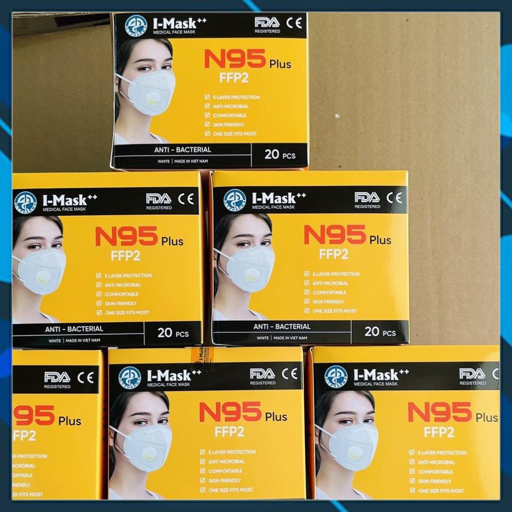Khẩu Trang N95 kháng khuẩn, có van thở, chống bụi mịn PM2.5, kẹp mũi kim loại | BigBuy360 - bigbuy360.vn