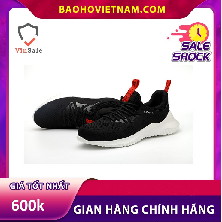 Giày bảo hộ lao động dáng thể thao 668 Đen