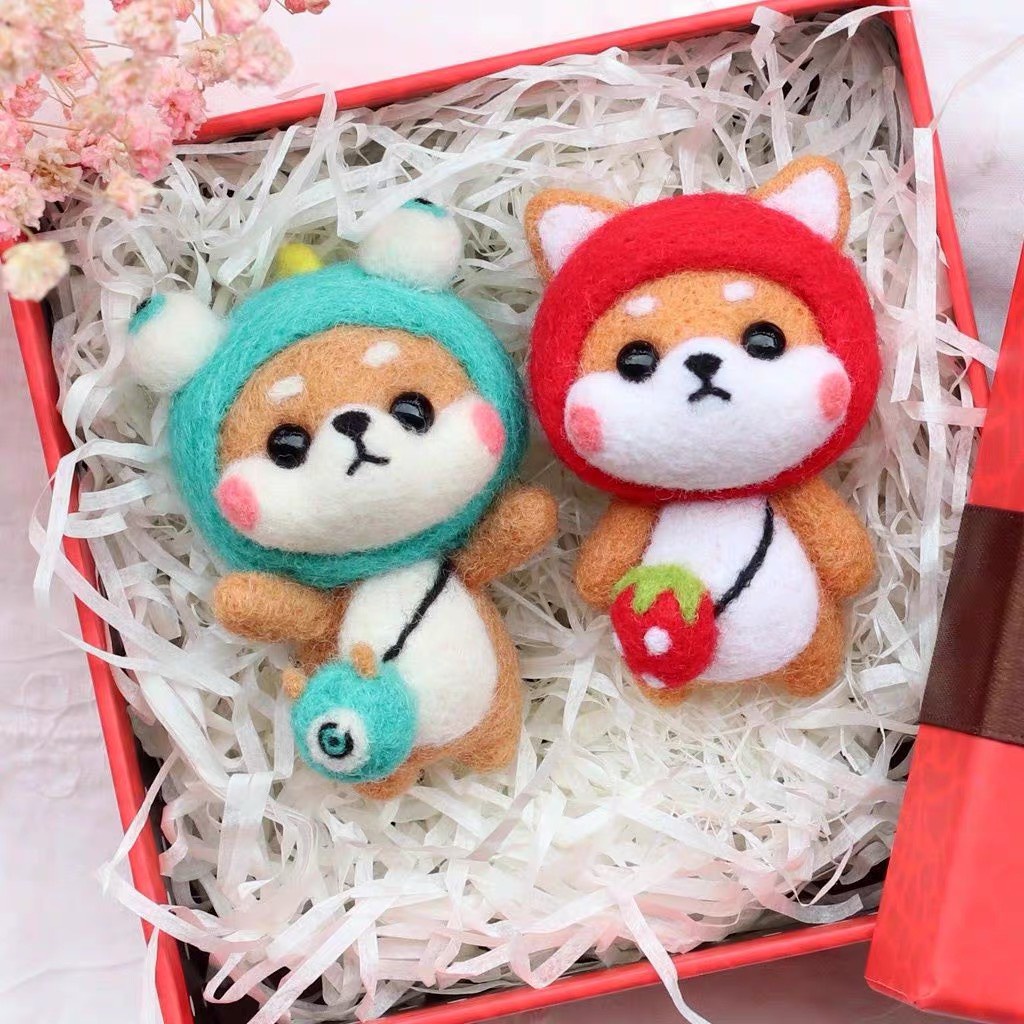 Len Chọc Handmade, Bộ Kit Len Chọc Tân Binh Shiba Inu
