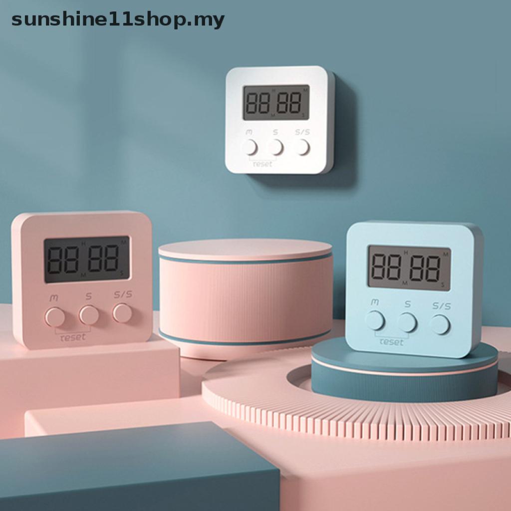 Đồng hồ báo thức điện tử mini màn hình LCD 3 màu đa năng cho nhà bếp [sunshine11shop]