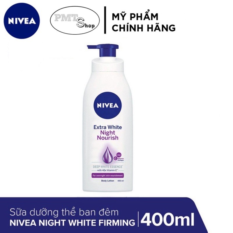 Sữa Dưỡng Thể Trắng Da Nivea - Extra White Night Nourish, Instant Glow, Repair Protect, Body Milk, Radiant 400ml, 350ml