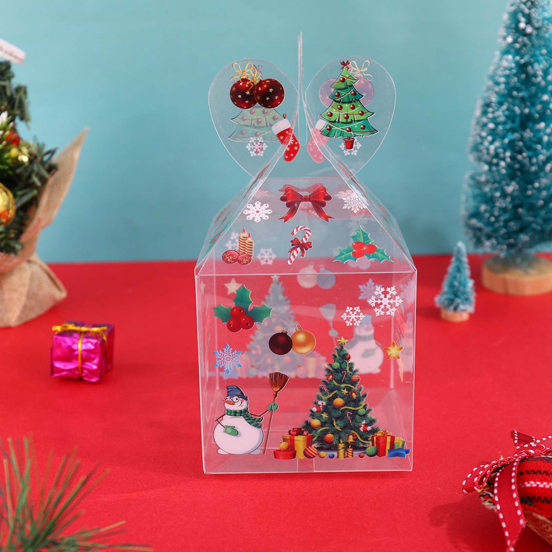 Hộp Nhựa Pvc Trong Suốt Đựng Kẹo Trái Cây Làm Quà Tặng Giáng Sinh