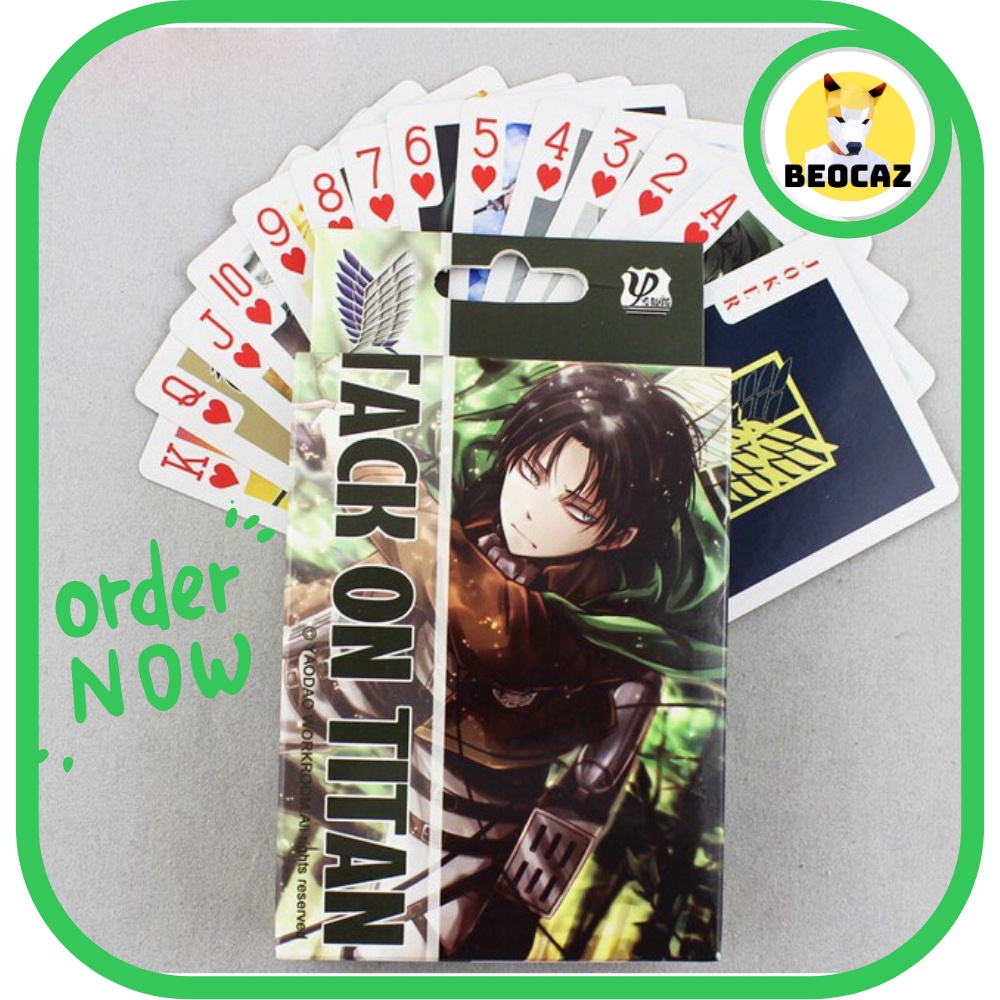 [Hỏa Tốc][Full Box] Bộ bài tây tú lơ khơ anime Demon Slayer Naruto Dragon Ball One Piece Jujutsu Kaisen Attack on Titan