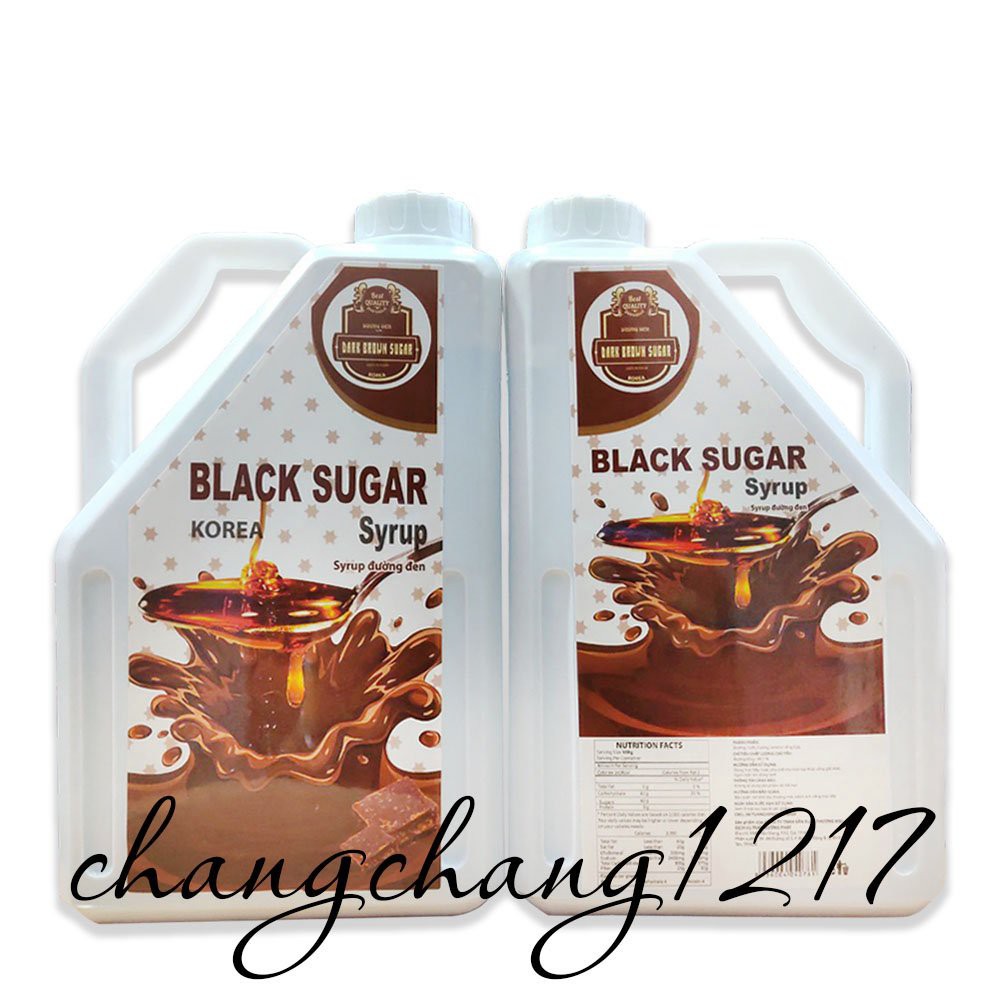 Siro Syrup Đường Đen Làm Sữa Tươi Trân Châu Đường Đen Black Sugar Bình 2kg