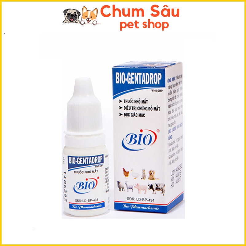 Thuốc Nhỏ Mắt Bio Genta Drop Xử Lý Chứng Mắt Đỏ, Chảy Nước Mắt Chó Mèo