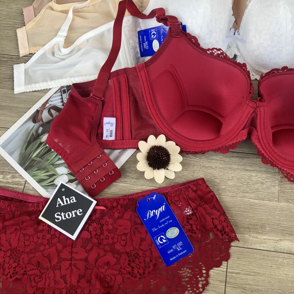 Bộ đồ lót nữ Boya cao cấp áo ngực nữ mút mỏng có gọng YiOn Underwear SETBOY