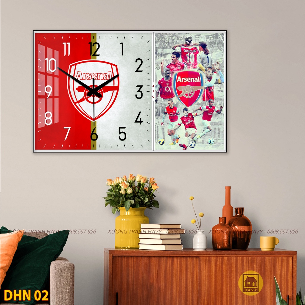 Đồng hồ Arsenal - phom chữ nhật
