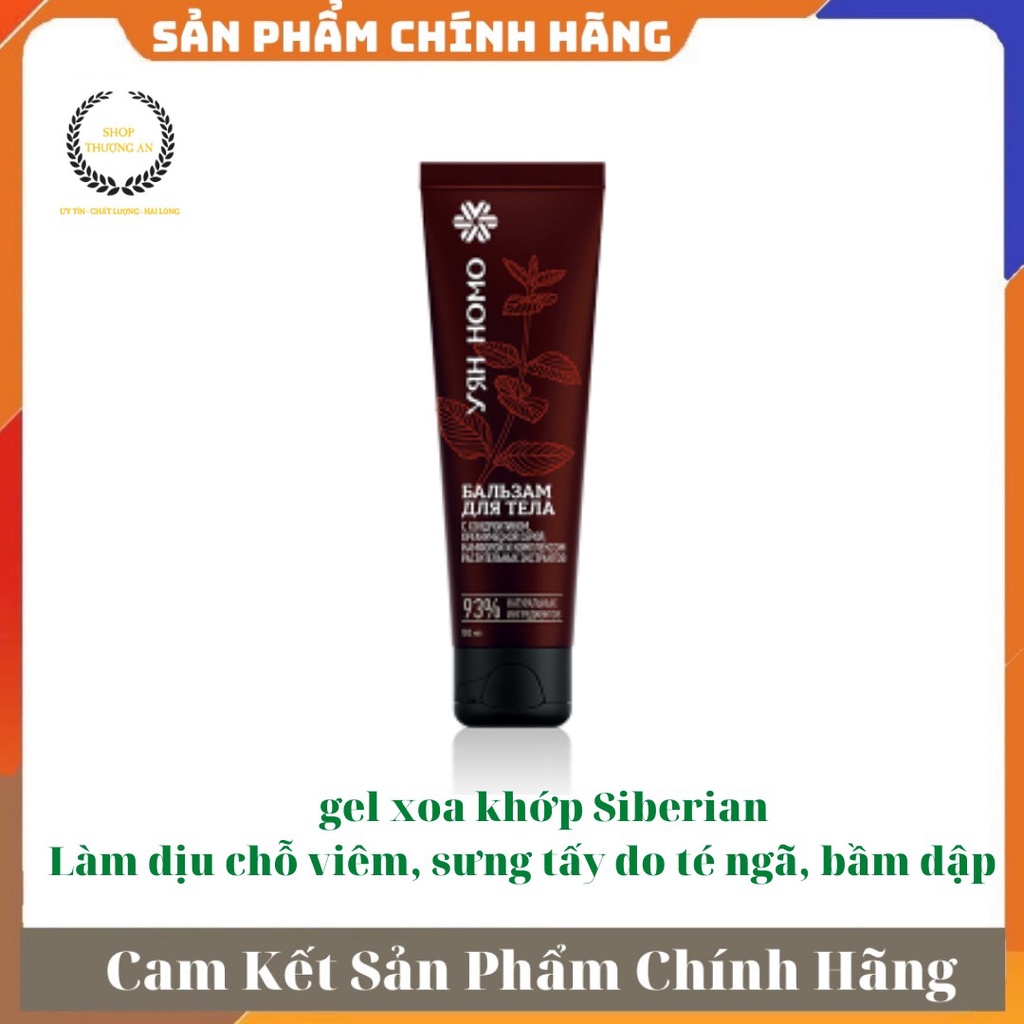 [ GIÁ SỸ ] - Gel xoa khớp Siberian Uyan Nomo , Làm dịu chỗ viêm, sưng tấy, bầm dập ,tốt cho khớp - tuýt 100ml