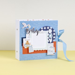 ALBUM ẢNH 12 THÁNG BÉ TRAI - HANDMADE - GÁY CÒNG