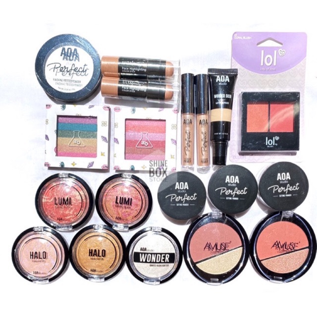 3 trong 1 - má hồng, phấn mắt, highlight