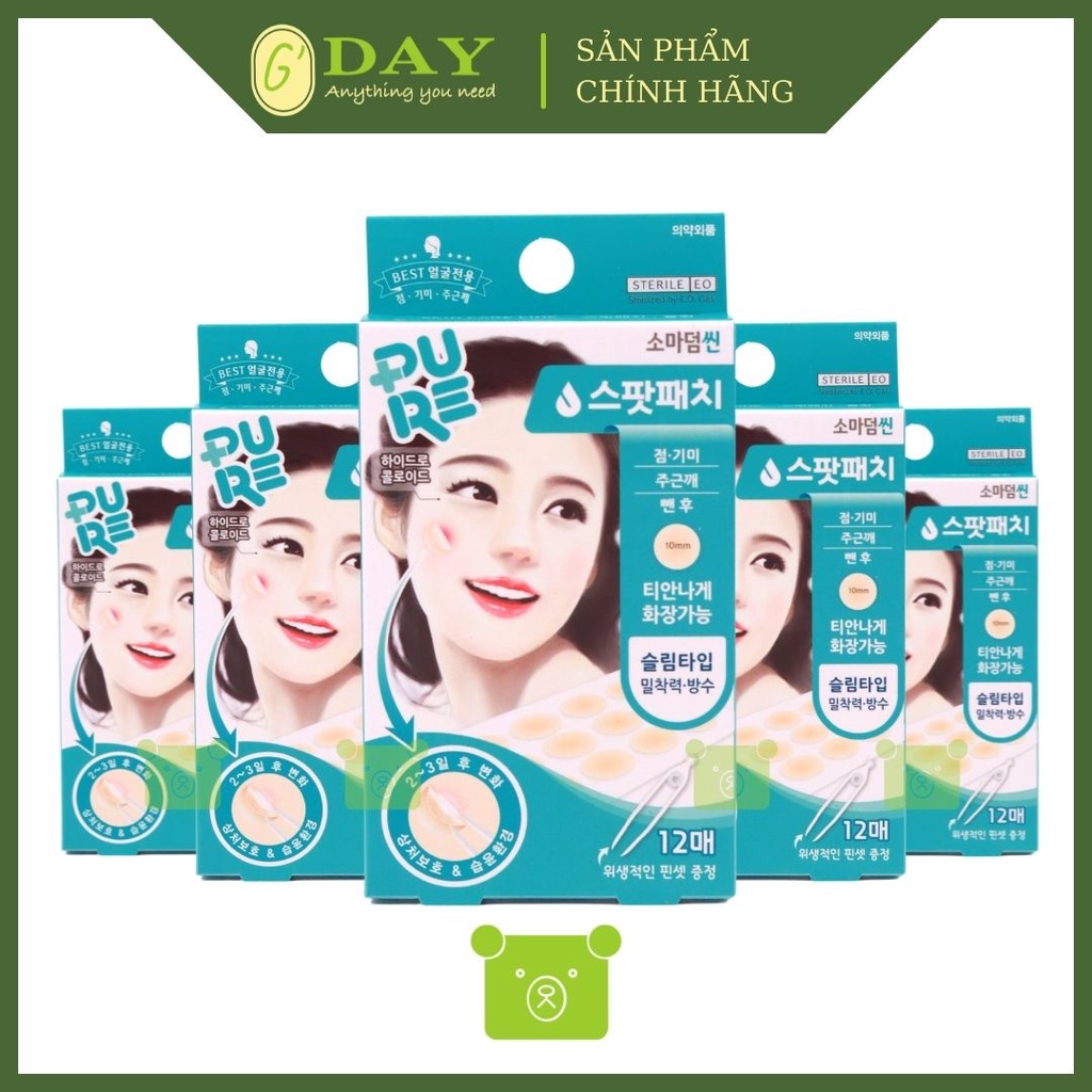 [CHÍNH HÃNG] Combo 5 Miếng Dán Mụn Somaderm 12 ( Hộp 12 Miếng)