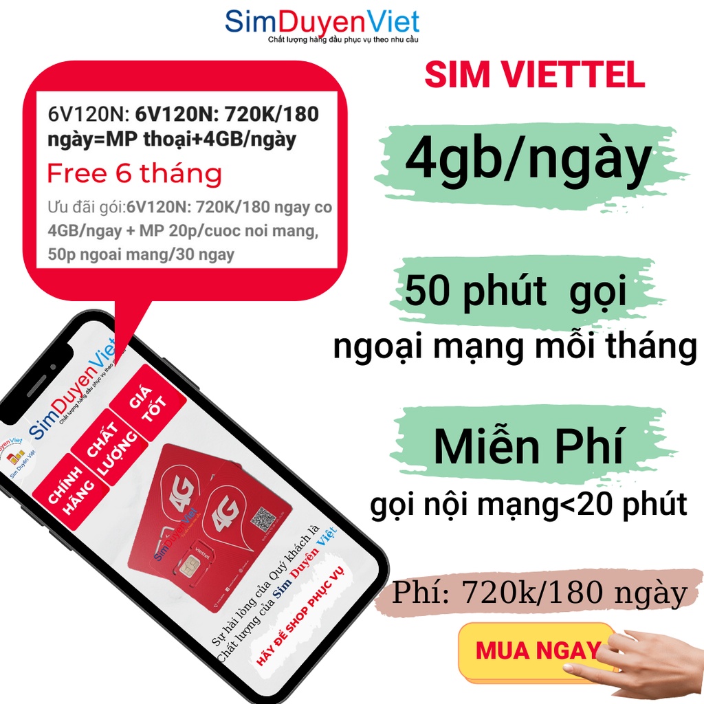 Sim 09 Viettel đăng ký được V120 V120N (4gb/ngày, gọi nội mạng miễn phí, 50 phút ngoại mạng) sim đã đăng ký 9 chủ