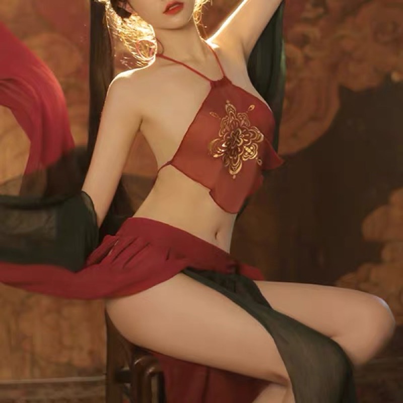 Sét y phục múa cổ trang kèm khăn yểu điệu thướt tha mã OP-873 | BigBuy360 - bigbuy360.vn