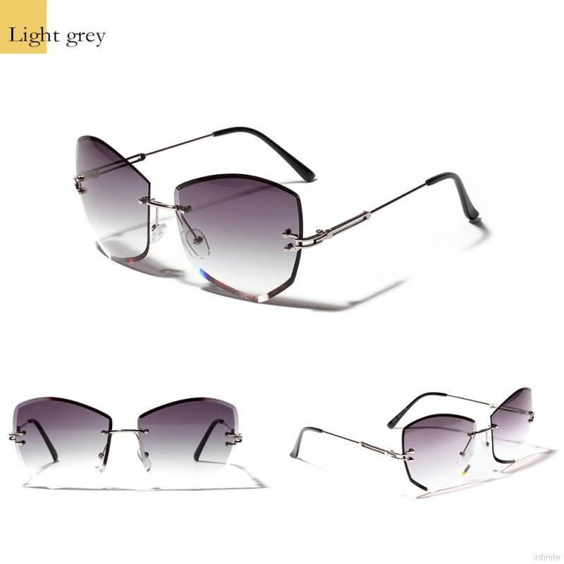 Kính râm nữ không viền kim cương giả hình kim cương màu sắc rực rỡ | BigBuy360 - bigbuy360.vn