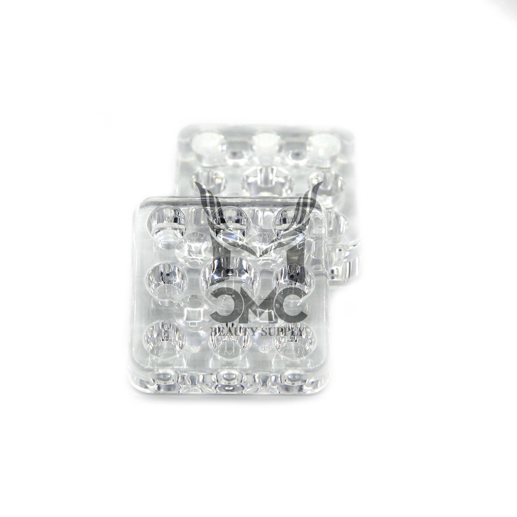 Khay vuông 9 ô đựng mực phun xăm trong suốt - DCPX CMC Beauty Supply