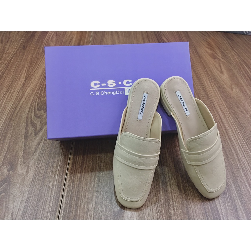giày hở gót retro kiểu Pháp ( full box )