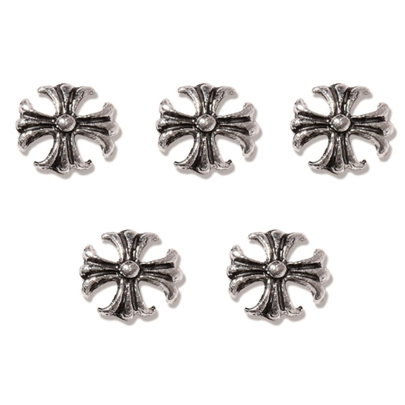 Set 5 Phụ Kiện Trang Trí Móng Tay 3d Hình Ong Bằng Kim Loại Phong Cách Gothic Charms