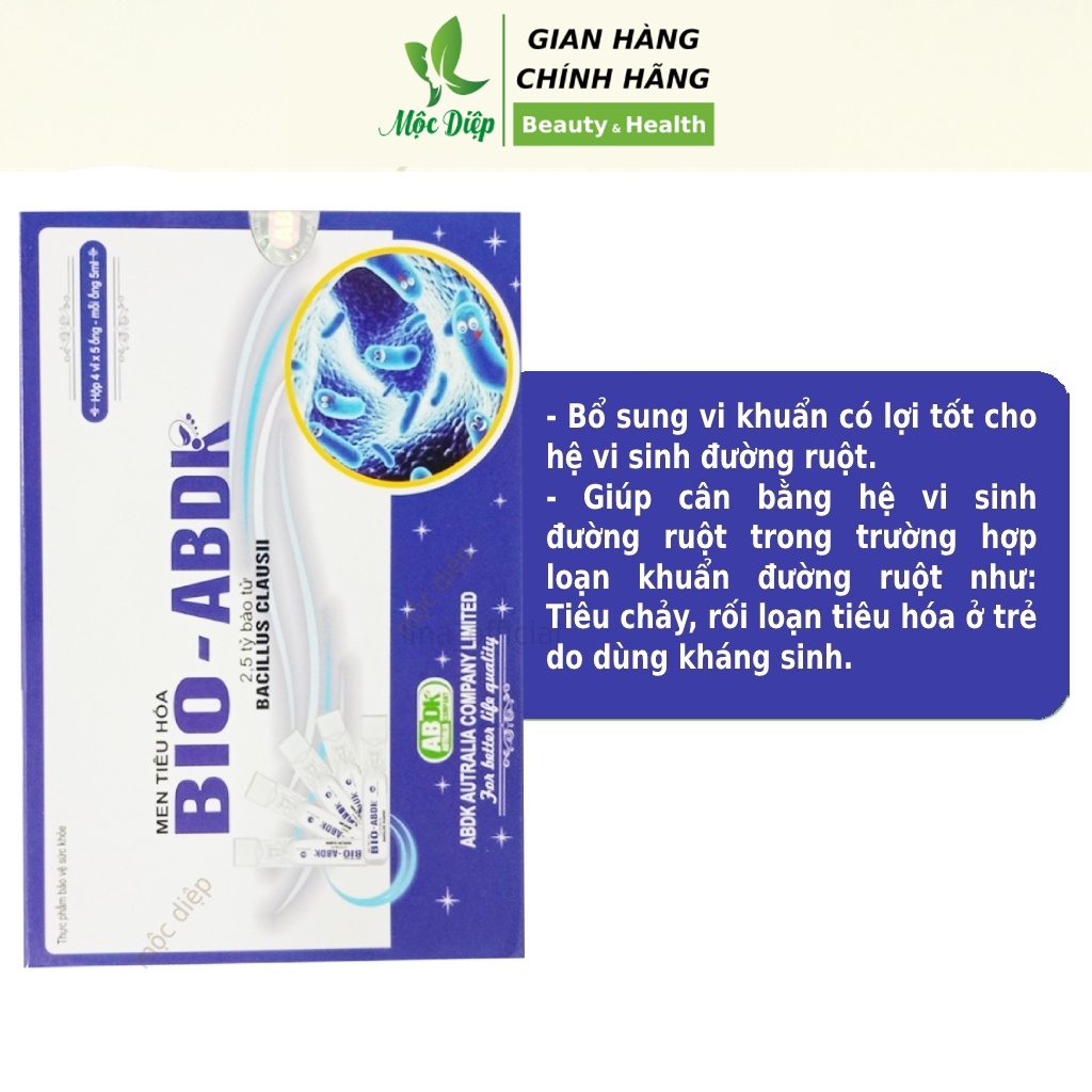 Men tiêu hóa cho bé Bio ABDK và người lớn giúp ăn ngon giảm rối loạn tiêu hóa men tiêu hóa enterogermina - Mộc Diệp