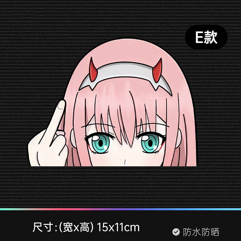 Miếng sticker hình anime Cyberpunk 02 2d trang trí xe