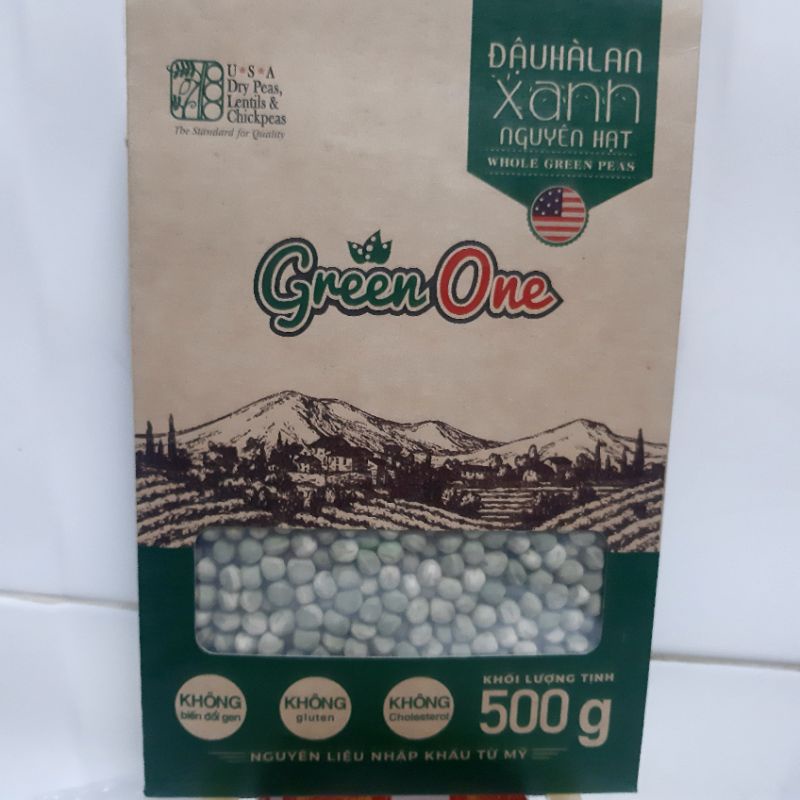 Đậu hà lan xanh nguyên hạt Greenone 500G