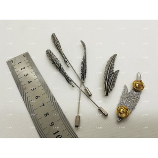 Pin cài áo feathers lông vũ (kèm đế) #0209