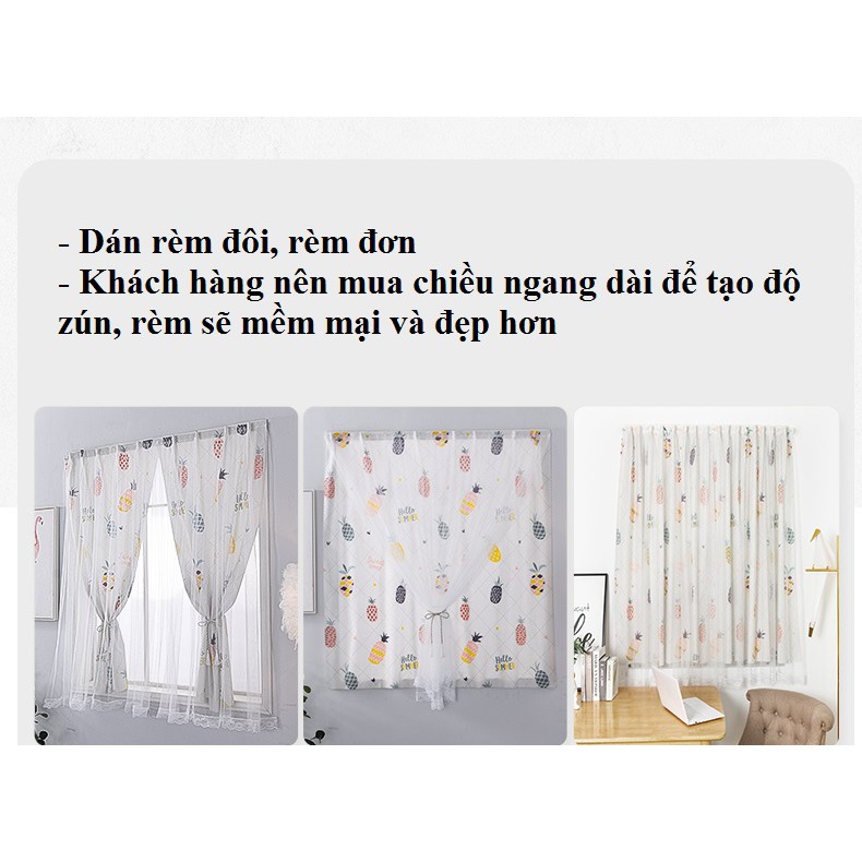 [ĐỦ SIZE] Rèm cửa dán tường chống nắng, rèm cửa dán trang trí cửa sổ - phòng khách dễ dàng lắp đặt không khoan đục