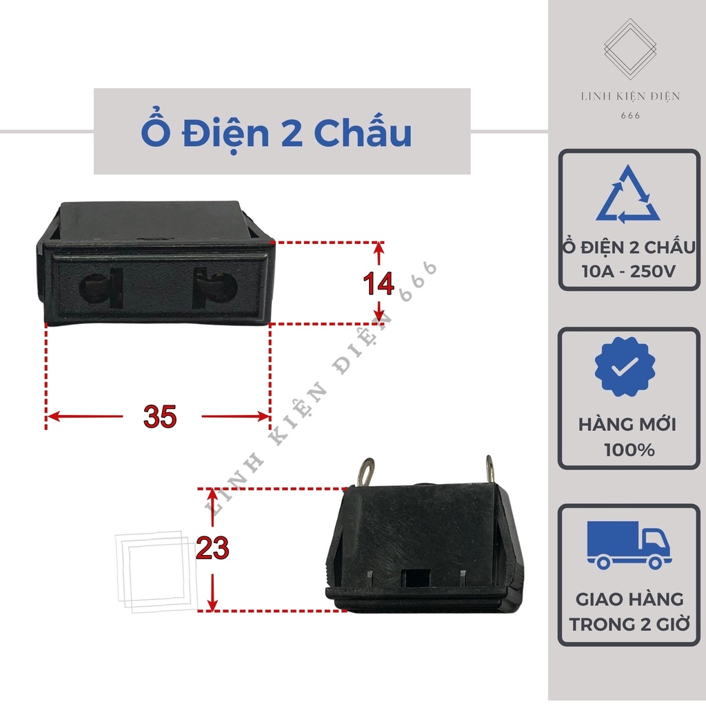 Ổ Cắm Điện 3 Chấu 2 Chân Dẹt Ổ Điện Đa Năng  Thông Minh