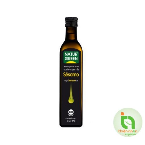 DẦU VỪNG (MÈ) HỮU CƠ ÉP LẠNH NATUR GREEN (250ml) - Organic Cold Pressed Sesame Oil