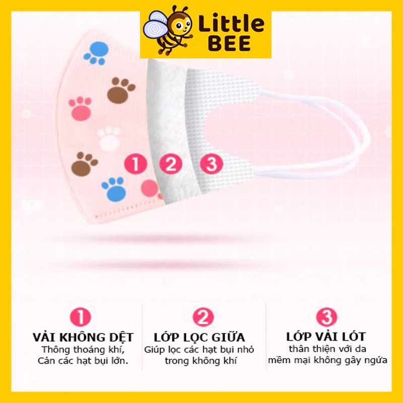 Khẩu trang cho bé, từ 0-12 tuổi, khẩu trang trẻ em cao cấp kháng khuẩn chống bụi LITTLEBEE. | BigBuy360 - bigbuy360.vn