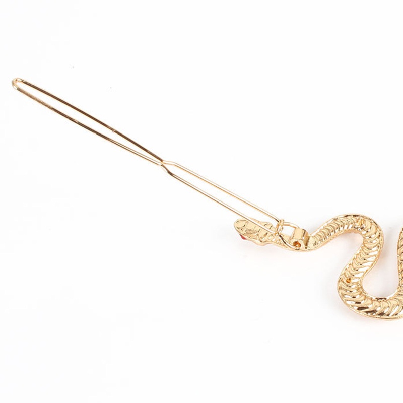 Kẹp Tóc Kim Loại Hình Rắn Phong Cách Punk Cổ Điển Sáng Tạo