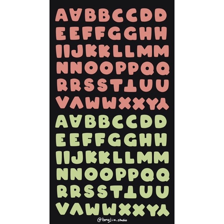Bongjua | Alphabet sticker 2.0 - Nhãn dán chữ cái🔠