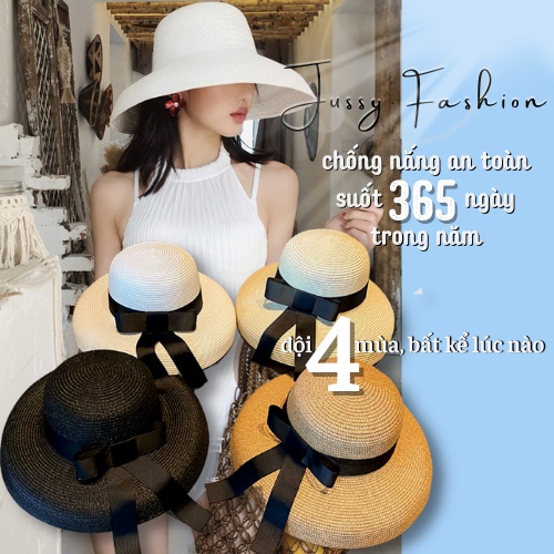 Nón Cói Chuông Nơ Jussy Fashion Mũ Cói Nữ Lồng Đèn Hội An Đầu Vuông Chất Cói Đan Dày Nhiều Màu Hot Kèm Hộp Đựng Giữ Form