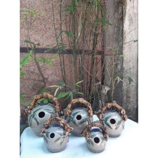 Bình vôi men rạn bát tràng