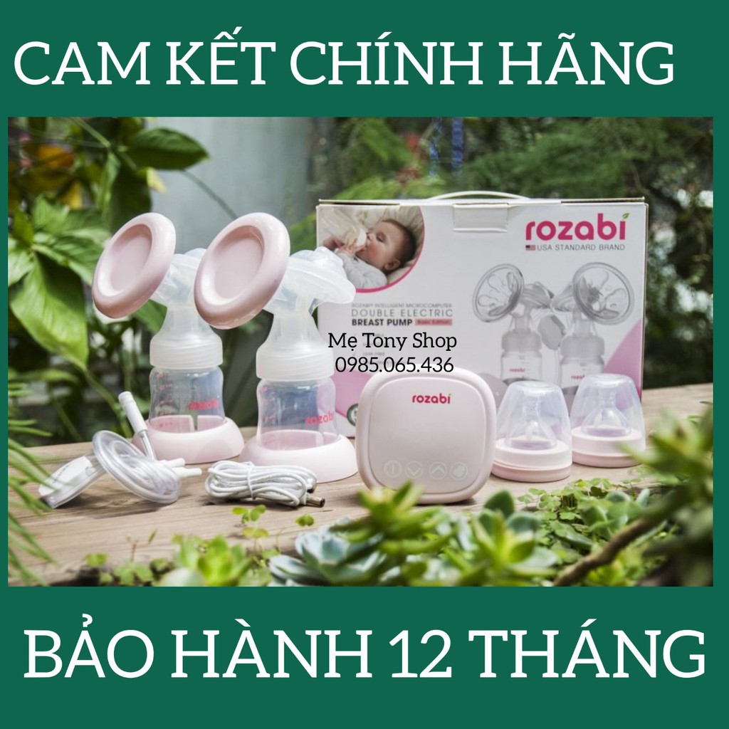 [Mã MKBC13 giảm 80k đơn 1 triệu] [Cam Kết Chính Hãng] Máy Hút Sữa Điện Đôi ROZABI Compact (Triệu Mẹ Tin Dùng)