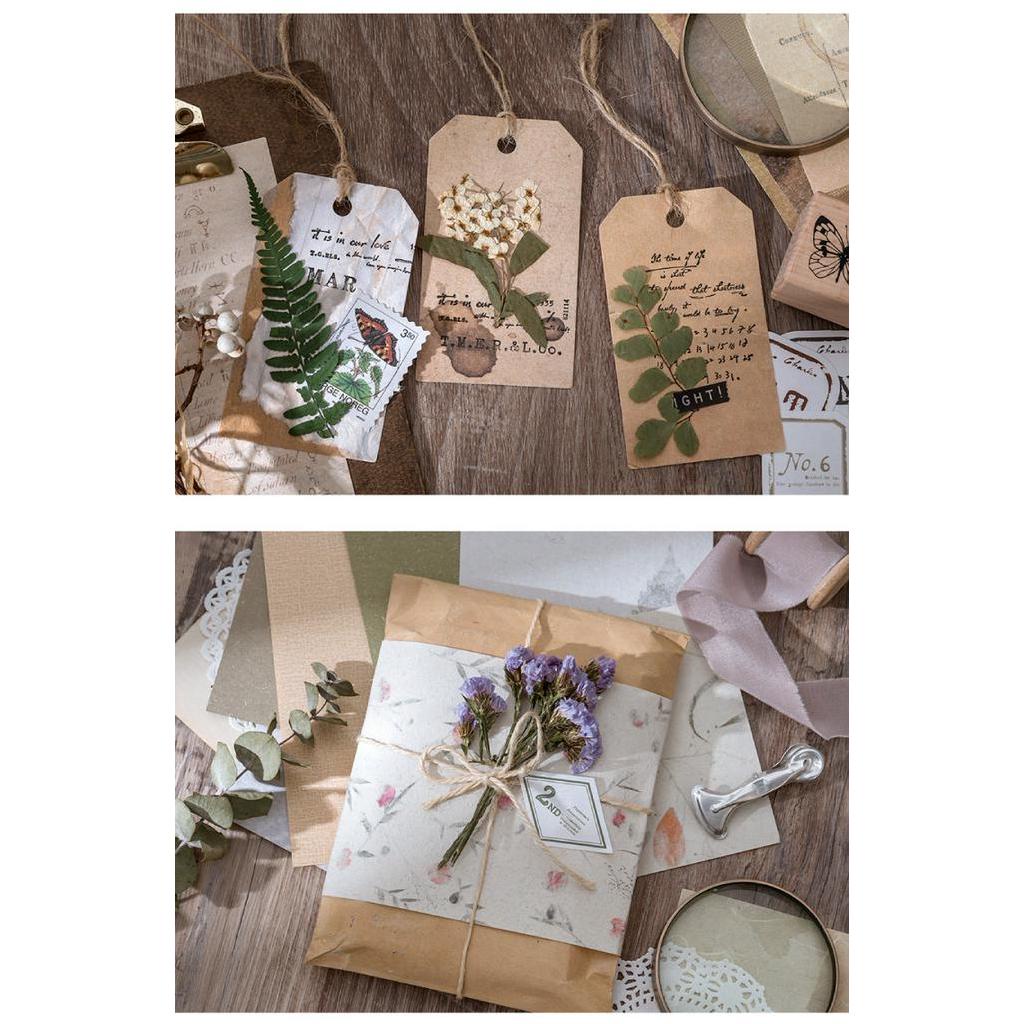 Set 30 tờ giấy in họa tiết cổ điển xinh xắn dùng cho trang trí