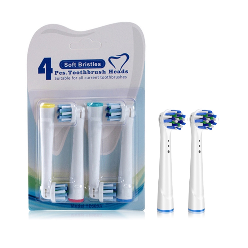 Bộ 4 Đầu Bàn Chải Đánh Răng Điện Mềm Mại Phụ Kiện Cao Cấp Cho Oral B