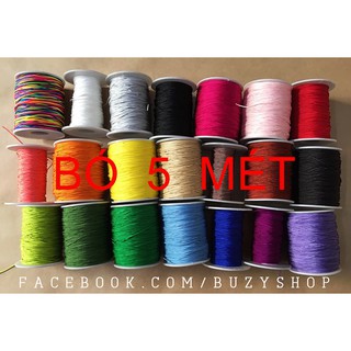 (bó 5 mét) dây dù thắt vòng 0,8mm [nguyên liệu thủ công, phụ liệu handmade]